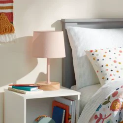 Kids' Table Lamp Pink/Wood - Pillowfort™