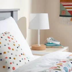 Kids' Table Lamp White/Wood - Pillowfort™