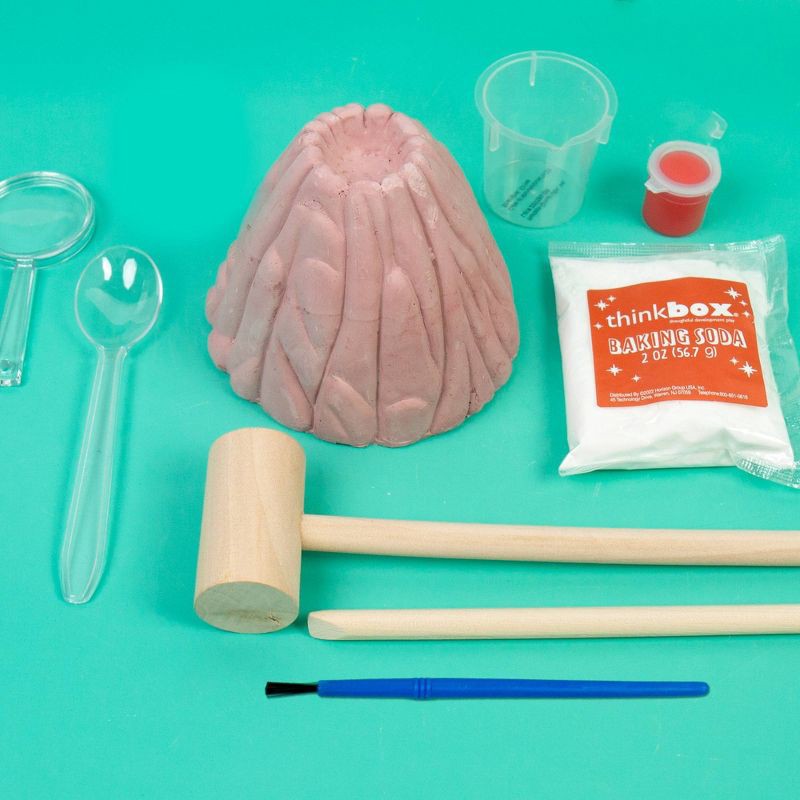slide 2 of 5, Think Box Dig and Explore Gemstone Volcano: Volcano Science Kit with Magnifying Glass & Activity Guide for Geology Education, 1 ct