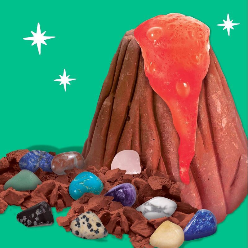 slide 5 of 5, Think Box Dig and Explore Gemstone Volcano: Volcano Science Kit with Magnifying Glass & Activity Guide for Geology Education, 1 ct