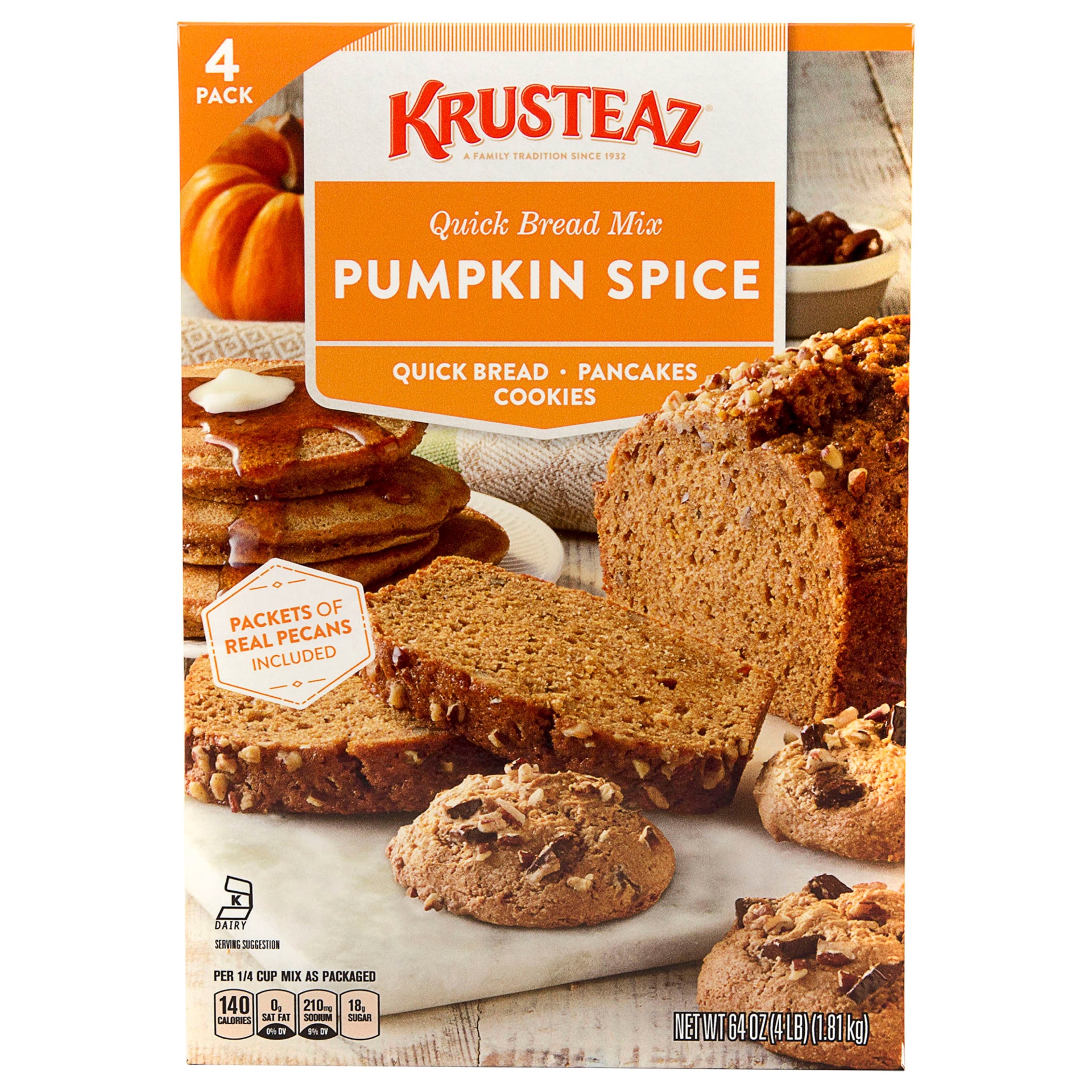 slide 1 of 1, Krusteaz Pumpkin Spice Bread, 