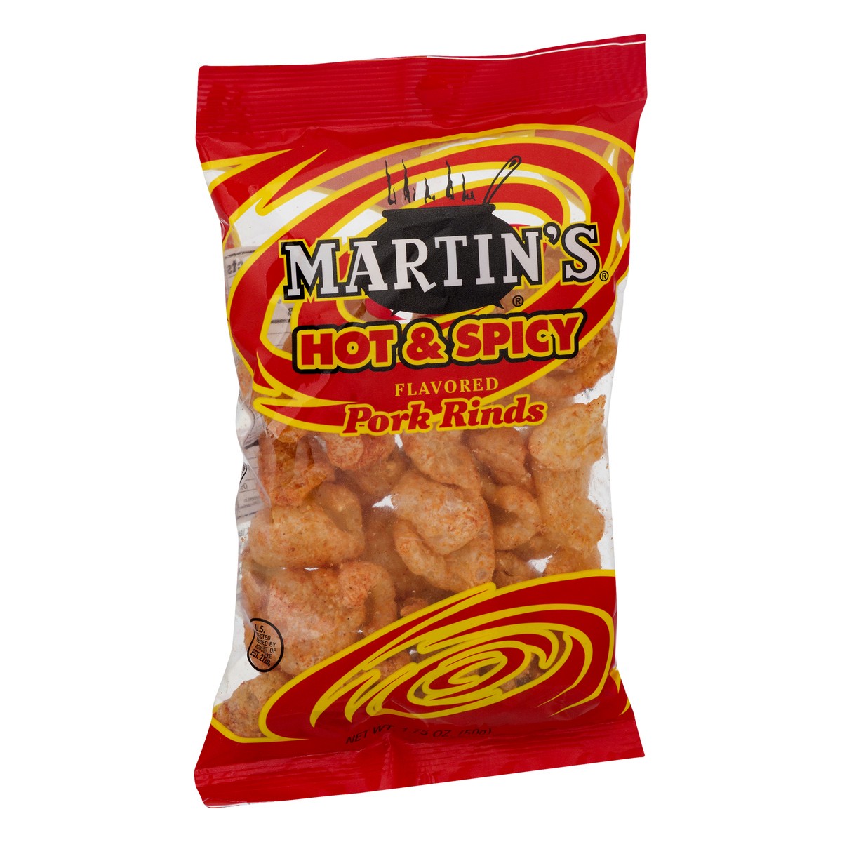 slide 2 of 9, Martin's Hot & spicy Pork Rinds 1.75 oz, 1.75 oz