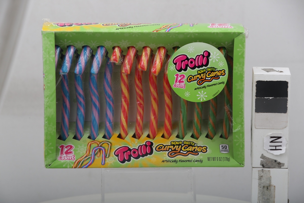 slide 1 of 1, Trolli Sour Brite Christmas Curvy Canes, 6.3 oz