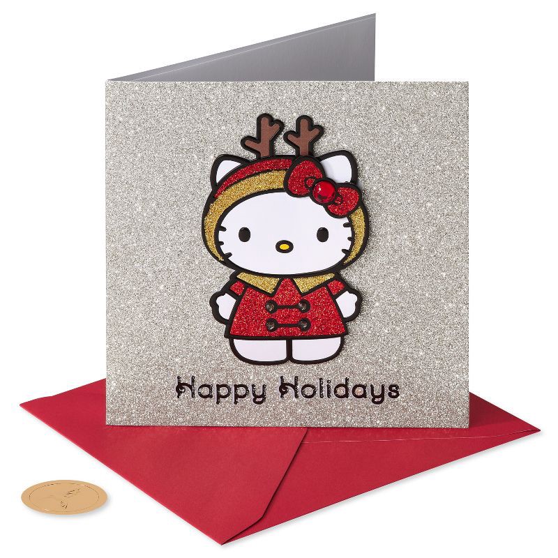 slide 4 of 5, PAPYRUS Christmas Card Hello Kitty Reindeer, 1 ct