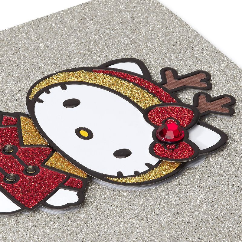 slide 5 of 5, PAPYRUS Christmas Card Hello Kitty Reindeer, 1 ct