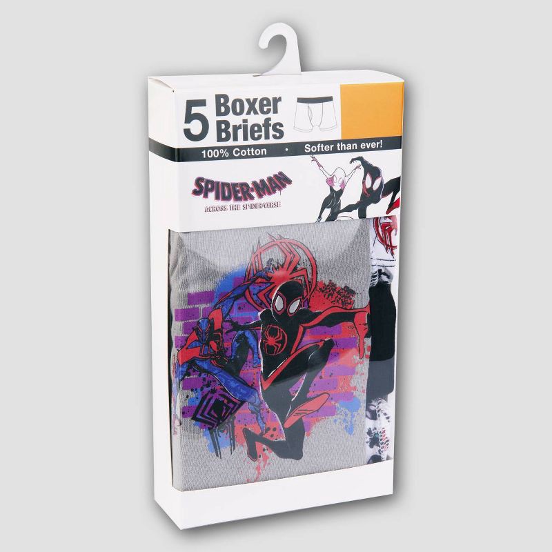 Boys' Marvel Spider-Man: Miles Morales 5pk Boxer Briefs - 4 5 ct