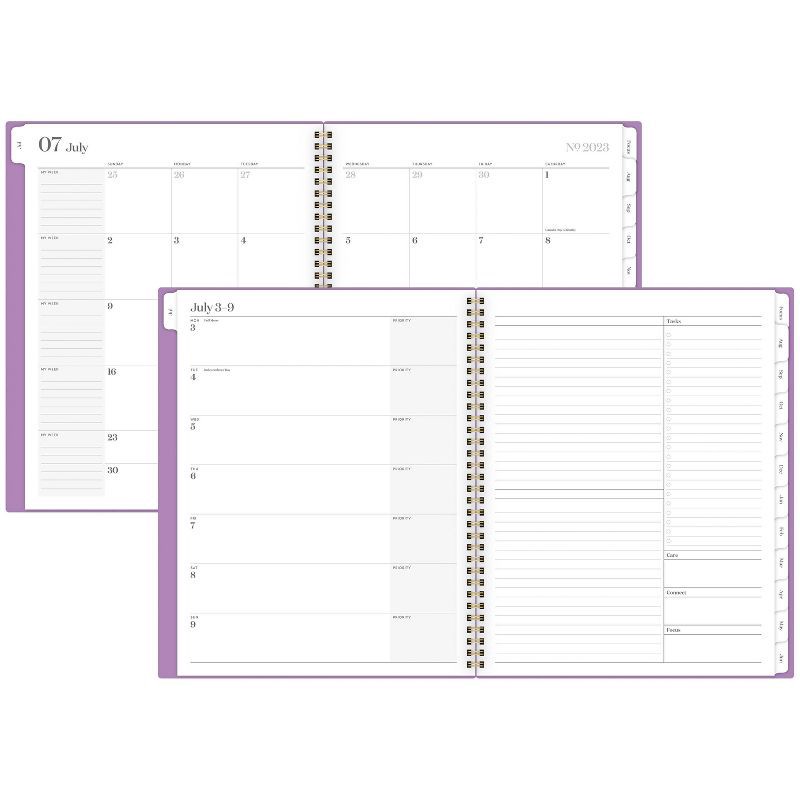 slide 2 of 8, Cambridge 2023-24 Academic Planner 11"x8.5" Weekly/Monthly Workstyle Balance Mauve, 1 ct