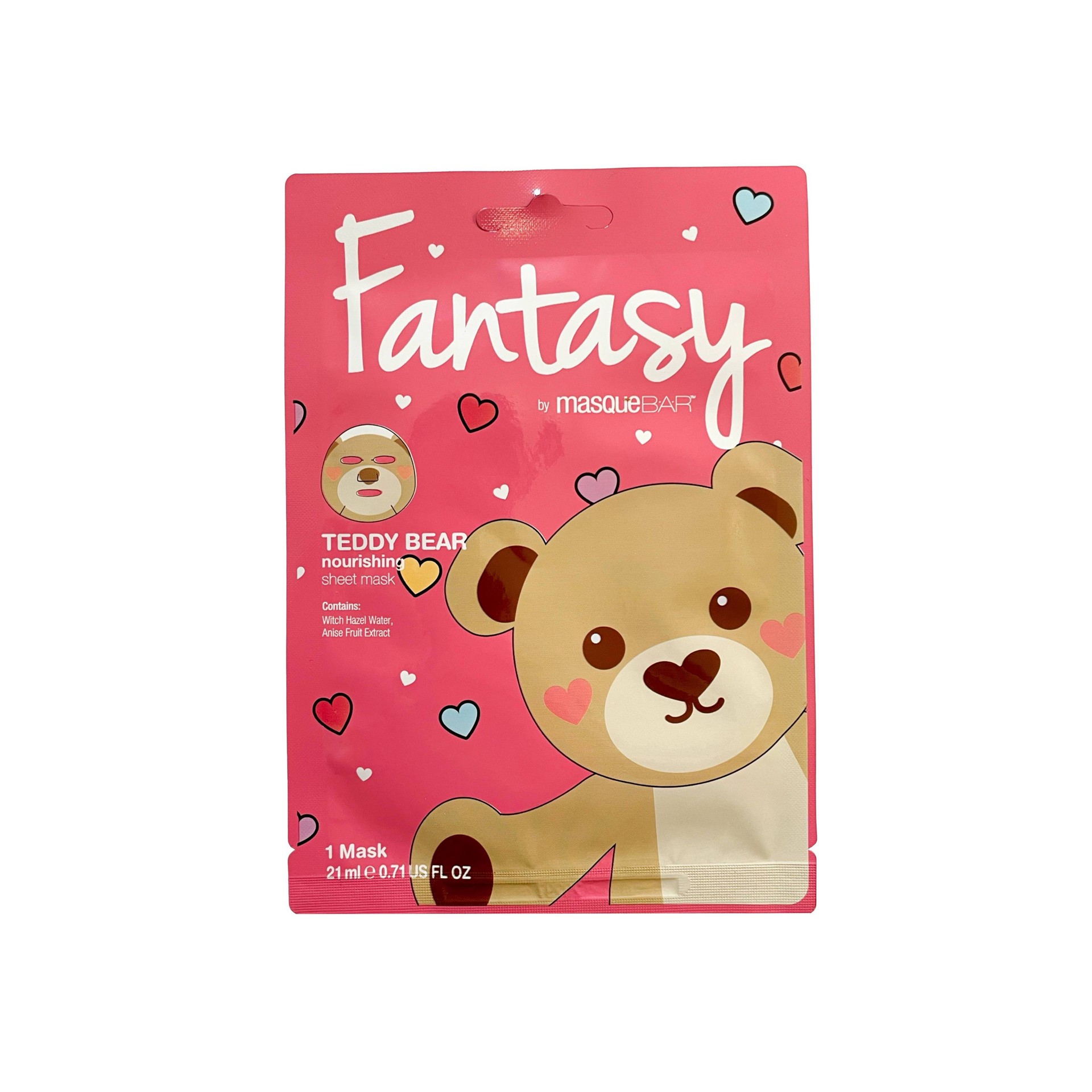 slide 1 of 2, Fantasy by Masque Bar Teddy Bear Printed Sheet Mask - 0.71 fl oz, 0.71 fl oz