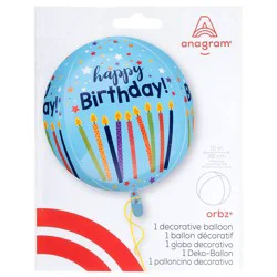 Anagram Orbz Decorative Birthday 15 Inch Balloon 1 Each