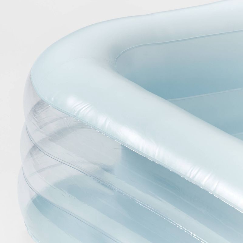 slide 2 of 4, 6' x 22" Deluxe Rectangular Family Pool Blue - Sun Squad™: Inflatable PVC Kit, 1 ct