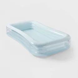 6' x 22" Deluxe Rectangular Family Pool Blue - Sun Squad™: Inflatable PVC Kit