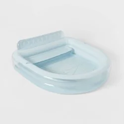 Kids' Family Inflatable Pool with Bench Blue - Sun Squad™