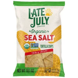 Late July Snacks Thin and Crispy Organic Tortilla Chips with Sea Salt - 10.1oz