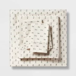 Full Printed Performance 400 Thread Count Sheet Set Tulip Toss - Threshold™: Cotton Sateen, 4-Piece, OEKO-TEX Certified