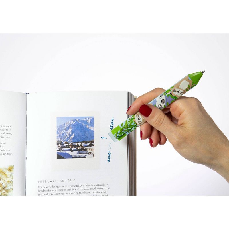 slide 3 of 7, Thinking Gifts Pen Bookmark - Sloth, 1 ct