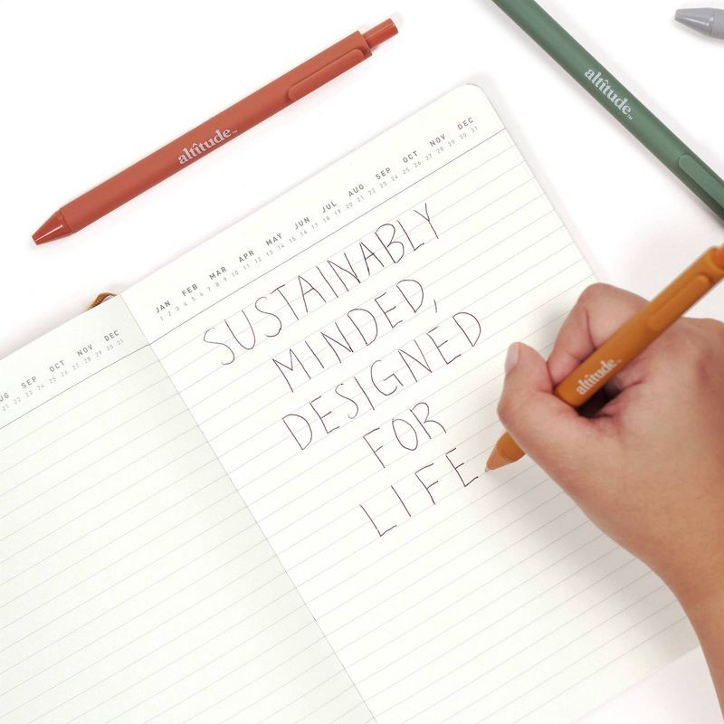 slide 3 of 5, Altitude 6pk Retractable Ballpoint Pens 1.0mm Black Ink Terracotta, 6 ct