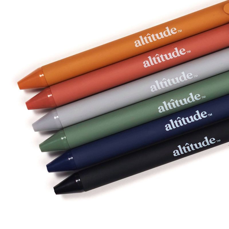slide 4 of 5, Altitude 6pk Retractable Ballpoint Pens 1.0mm Black Ink Terracotta, 6 ct