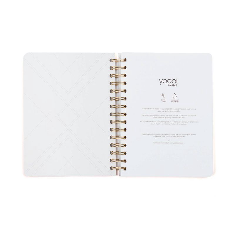 slide 3 of 9, Yoobi Evolve 200pg Ruled Journal 6"x8" Spiral Navy Succulents, 1 ct