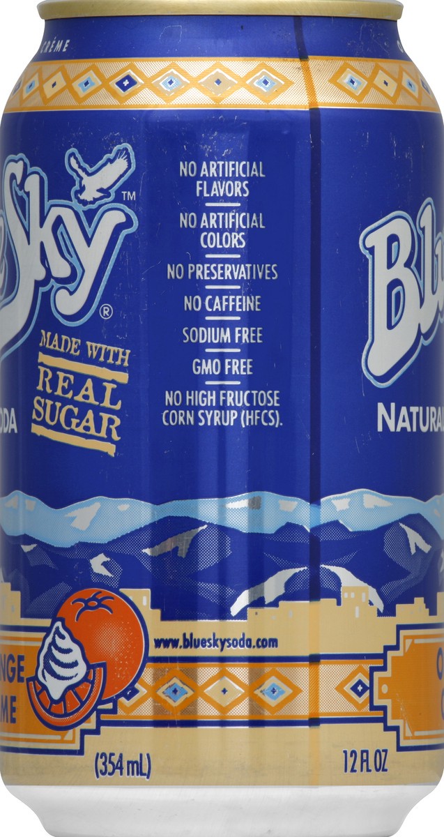 slide 3 of 4, Blue Sky Natural Orange Creme Soda, 6 ct; 12 fl oz