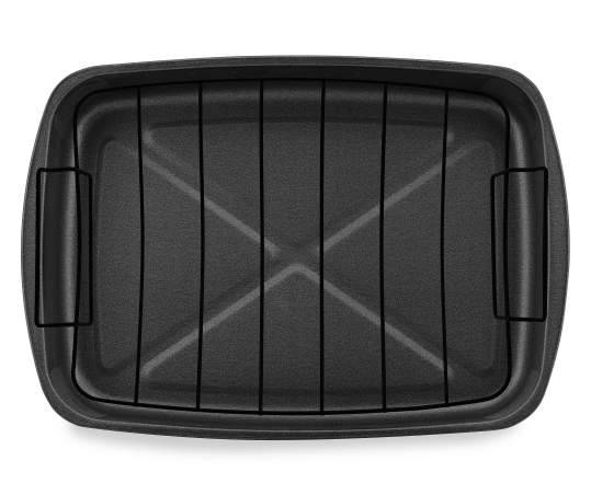 slide 1 of 1, E-Z Baker Uncoated Roast Pan With Rack, 16 in x 11 in