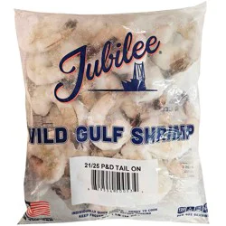 Jubilee 21/25 Count Peeled Tail-On Wild Gulf White Shrimp