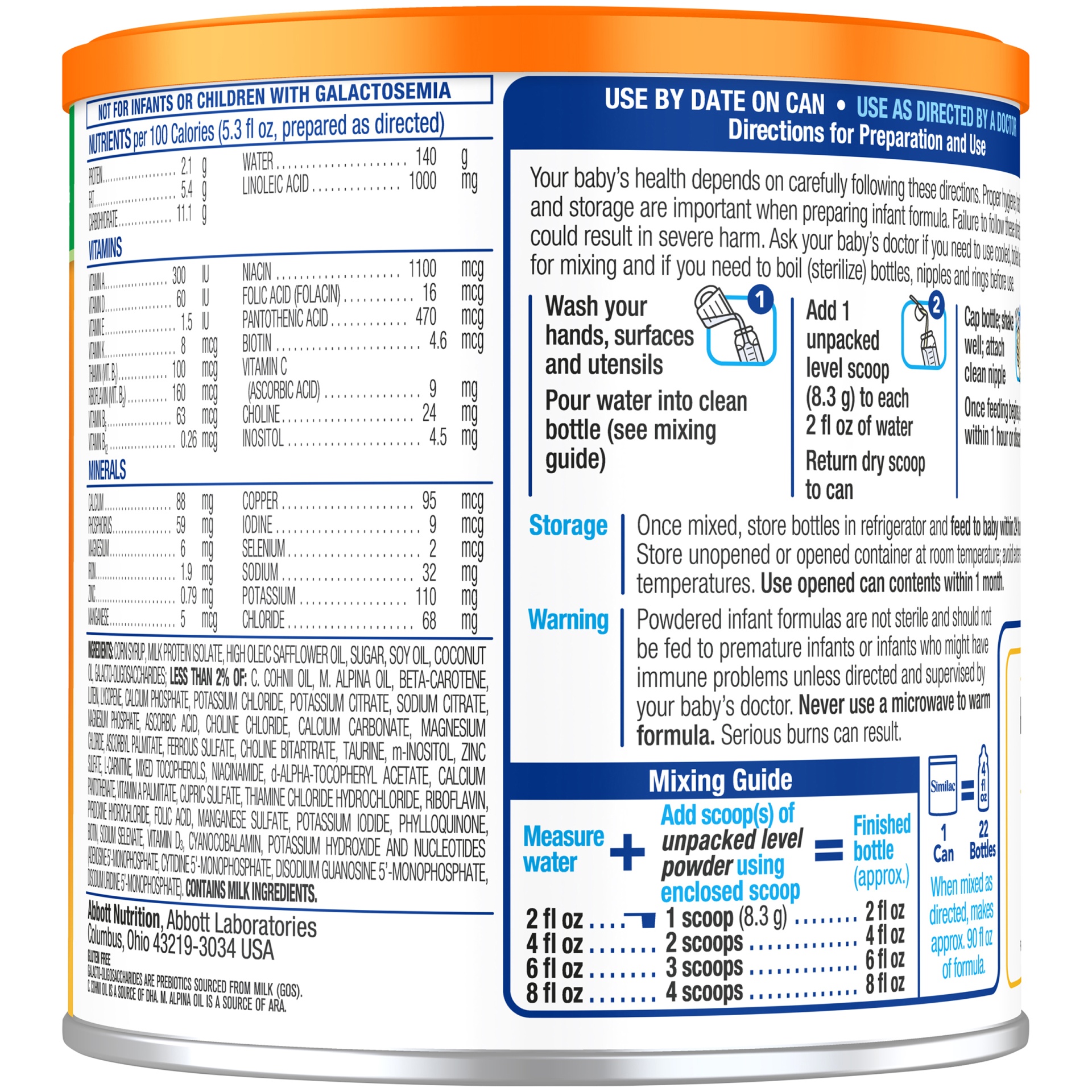 slide 6 of 8, Similac Sensitive For Fussiness and Gas Powder Infant Formula - 12.5oz, 12.5 oz