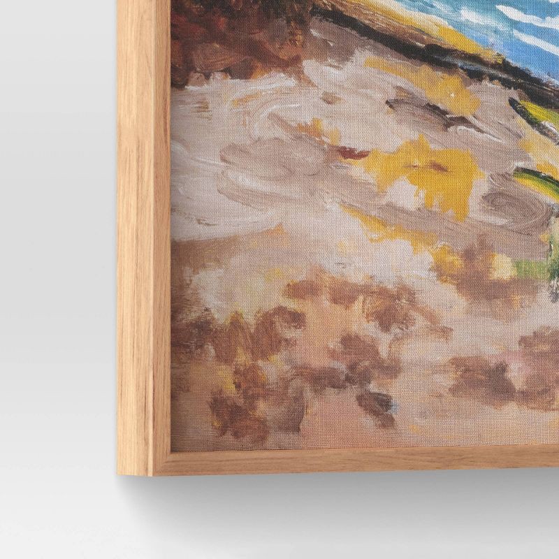 slide 4 of 4, 30" x 24" Village Waterfront by Boscoe Holder Framed Canvas board - Threshold™: Modern Style, Pine Frame, Nature Scene, 1 ct