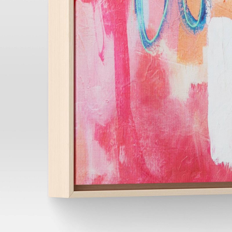 slide 4 of 4, 24" x 30" Colorful Collage by Amira Rahim Framed Wall Canvas - Threshold™: Modern Abstract Digital Art, Polystyrene Frame, 1 ct