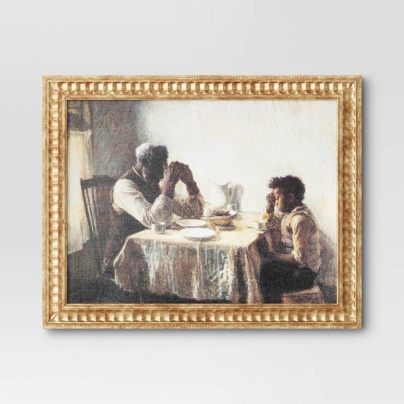 slide 1 of 4, 20" x 16" The Thankful Poor by Henry Ossawa Tanner Vintage Framed Wall Cotton Canvas Gold - Threshold™, 1 ct