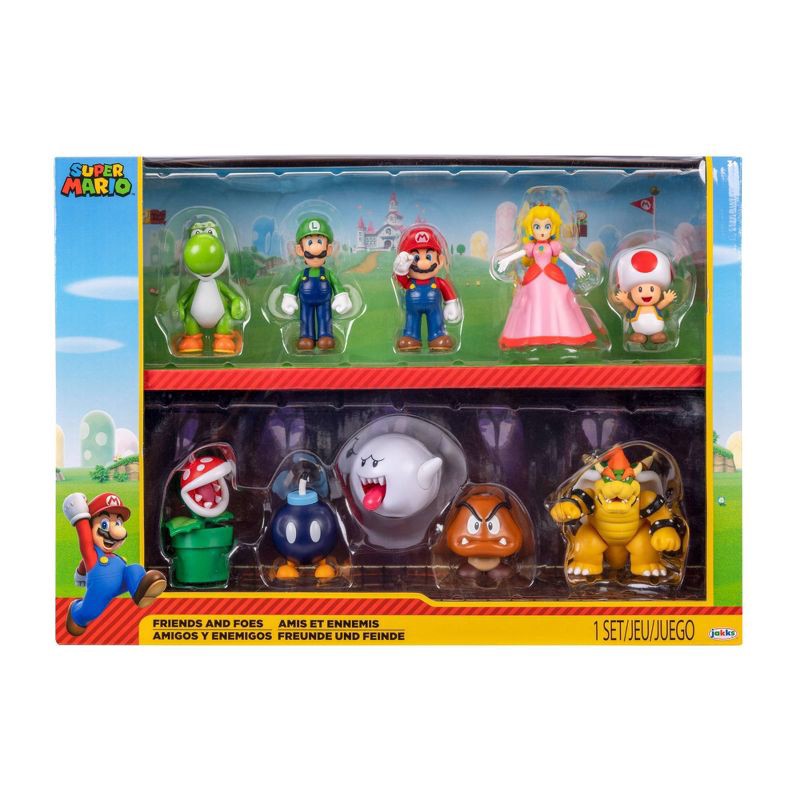 slide 2 of 10, Jakks Pacific Nintendo Super Mario Friends & Foes 2.5" Mini Figures (Target Exclusive) - 10pk, 10 ct