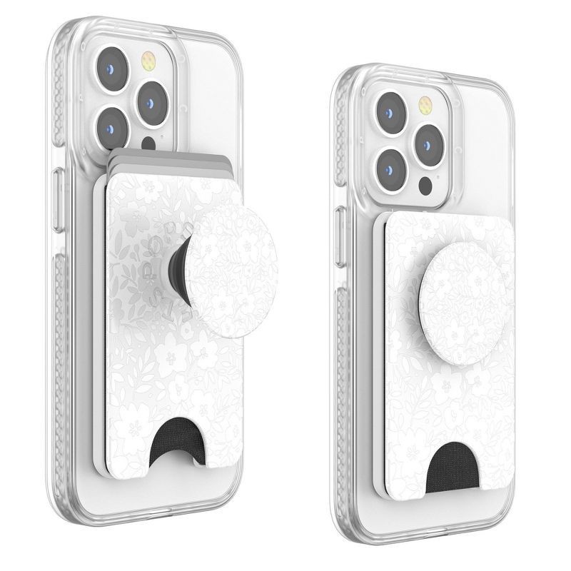 slide 2 of 7, PopSockets Magnetic Phone Wallet with Grip and MagSafe, Magnetic Adapter Ring Included – Blank Fresh, 1 ct