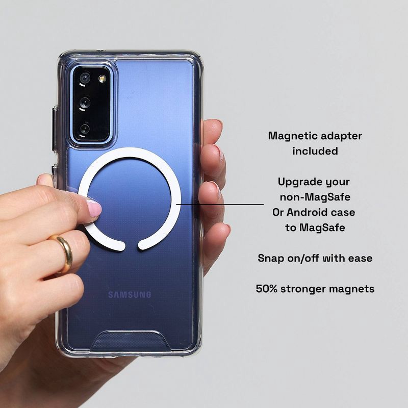 slide 5 of 7, PopSockets Magnetic Phone Wallet with Grip and MagSafe, Magnetic Adapter Ring Included – Blank Fresh, 1 ct
