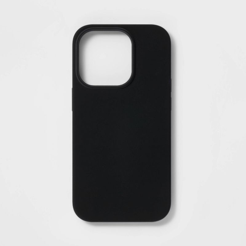 slide 1 of 3, iPhone 14 Pro Magnetic Case - heyday™ Black Silicone: Wireless Charging Compatible, 1 ct