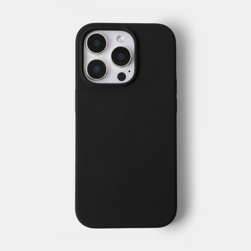 slide 1 of 6, iPhone 14 Pro Magnetic Case - heyday™ Black Silicone: Wireless Charging Compatible, 1 ct
