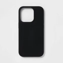 iPhone 14 Pro Magnetic Case - heyday™ Black Silicone: Wireless Charging Compatible