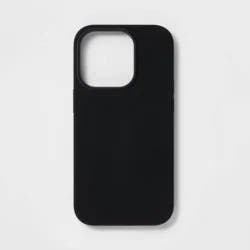 iPhone 14 Pro Magnetic Case - heyday™ Black Silicone: Wireless Charging Compatible