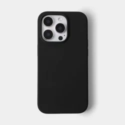 iPhone 14 Pro Magnetic Case - heyday™ Black Silicone: Wireless Charging Compatible