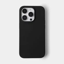 iPhone 14 Pro Magnetic Case - heyday™ Black Silicone: Wireless Charging Compatible