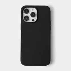 iPhone 14 Pro Max Magnetic Case - heyday™ Black Silicone: Wireless Charging Compatible