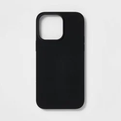 iPhone 14 Pro Max Magnetic Case - heyday™ Black Silicone: Wireless Charging Compatible