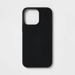 iPhone 14 Pro Max Magnetic Case - heyday™ Black Silicone: Wireless Charging Compatible