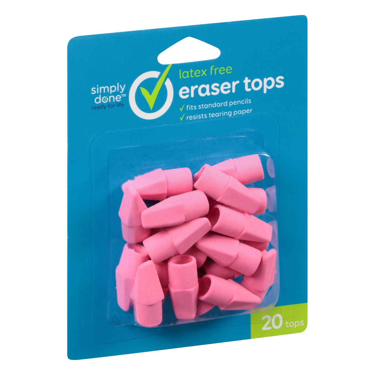 slide 6 of 9, Simply Done Eraser Tops, 20 ct