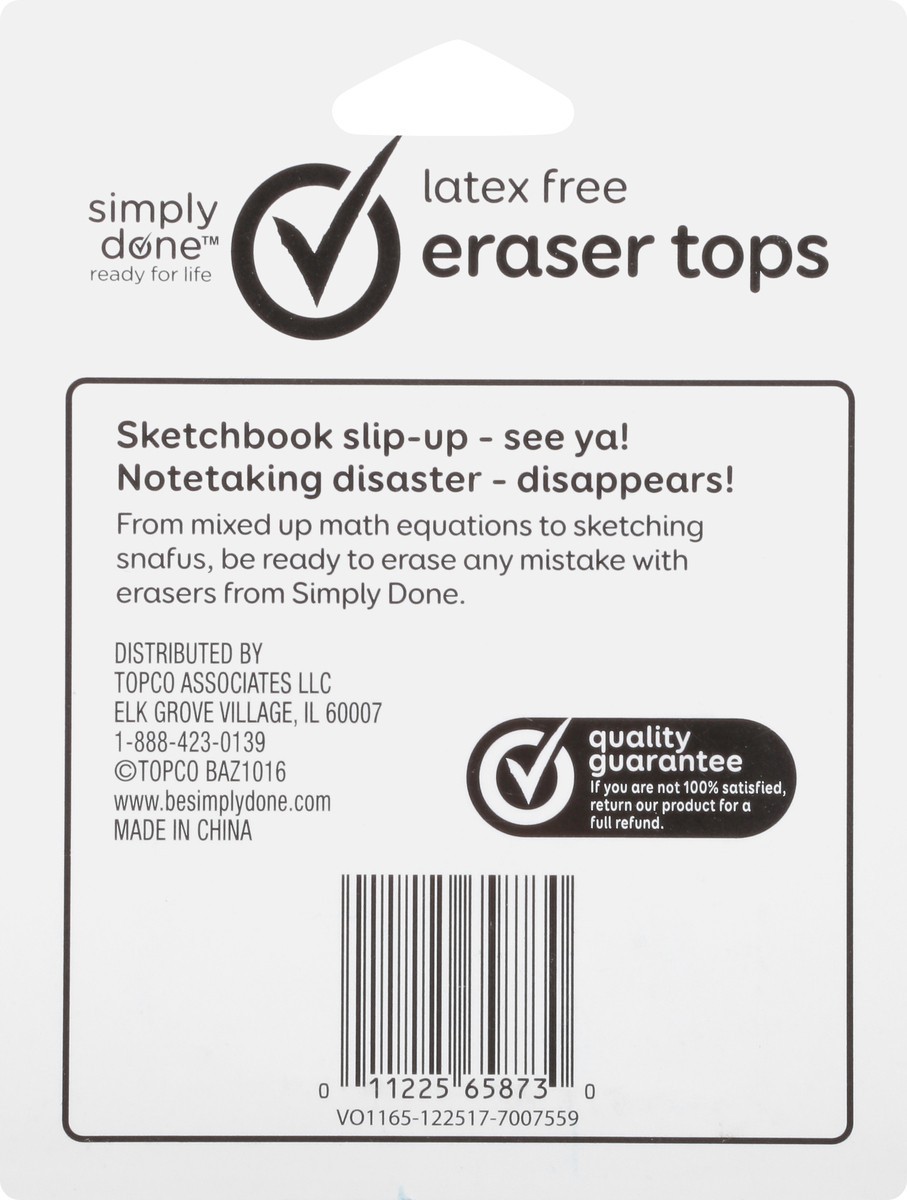 slide 2 of 9, Simply Done Eraser Tops, 20 ct