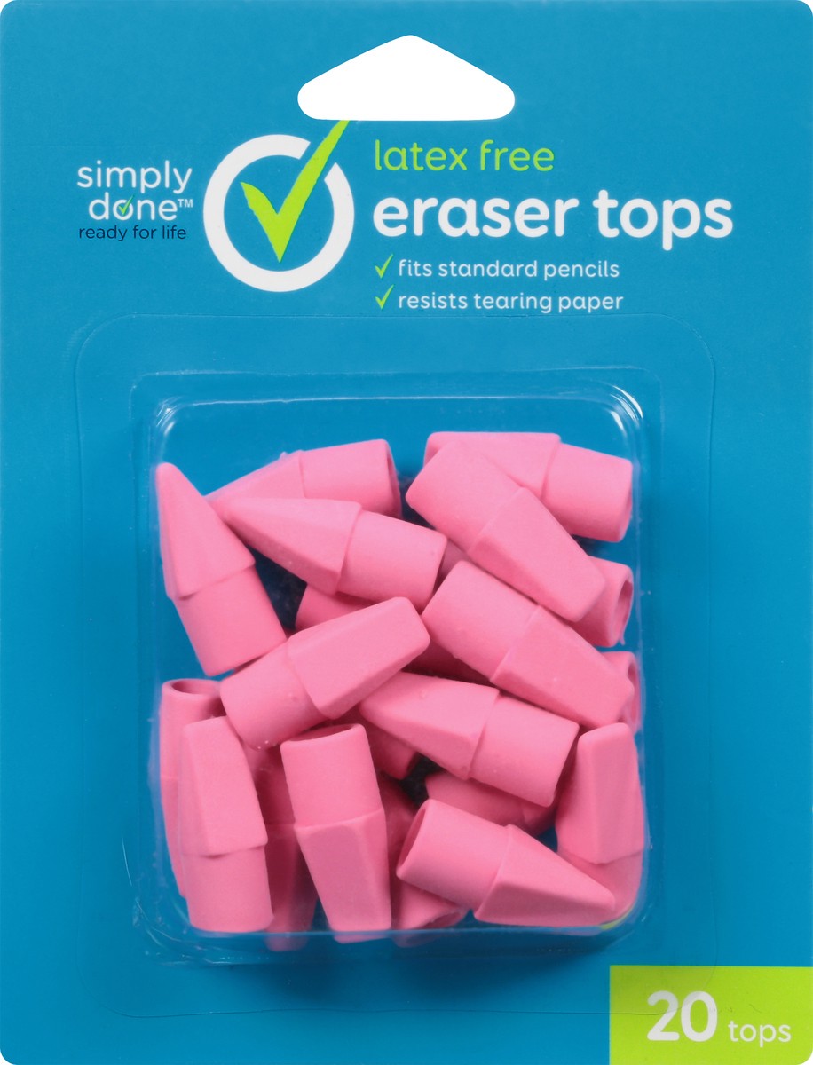 slide 3 of 9, Simply Done Eraser Tops, 20 ct