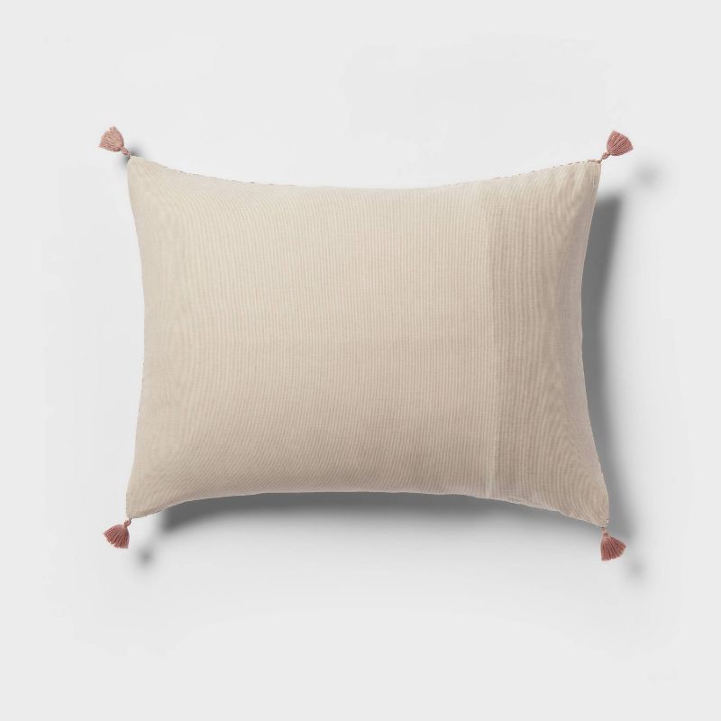 slide 4 of 5, Standard Reversible Matelasse Swirl Quilt Sham Purple - Threshold™: Cotton Jacquard, OEKO-TEX Certified, No Flange, 1 ct