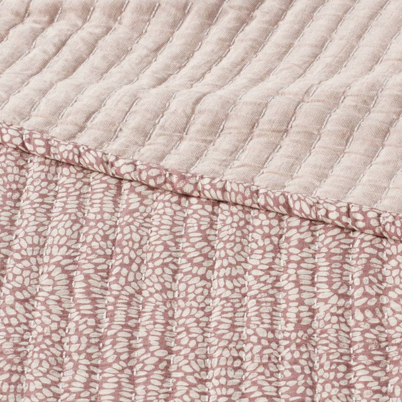 slide 3 of 5, King Reversible Matelasse Swirl Quilt Purple - Threshold™: Jacquard, OEKO-TEX Certified, Lightweight, 1 ct