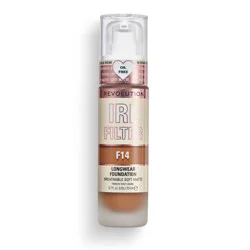Makeup Revolution IRL Filter Longwear Foundation - F14 - 0.7 fl oz: Full Coverage, Cool Undertone, Travel Size