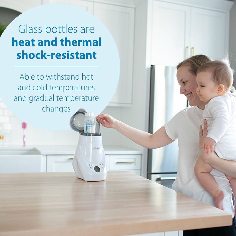 slide 11 of 18, Dr. Brown's 8oz Anti-Colic Options+ Narrow Glass Baby Bottle with Level 1 Slow Flow Nipple & Silicone Sleeve - 2pk, 2 ct; 8 oz