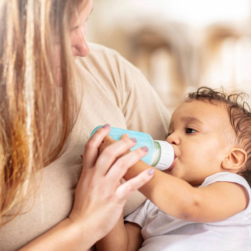 slide 17 of 19, Dr. Brown's 4oz Anti-Colic Options+ Narrow Glass Baby Bottle with Level 1 Slow Flow Nipple - 0m+, 4 oz