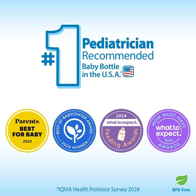 slide 4 of 19, Dr. Brown's 4oz Anti-Colic Options+ Narrow Glass Baby Bottle with Level 1 Slow Flow Nipple - 0m+, 4 oz